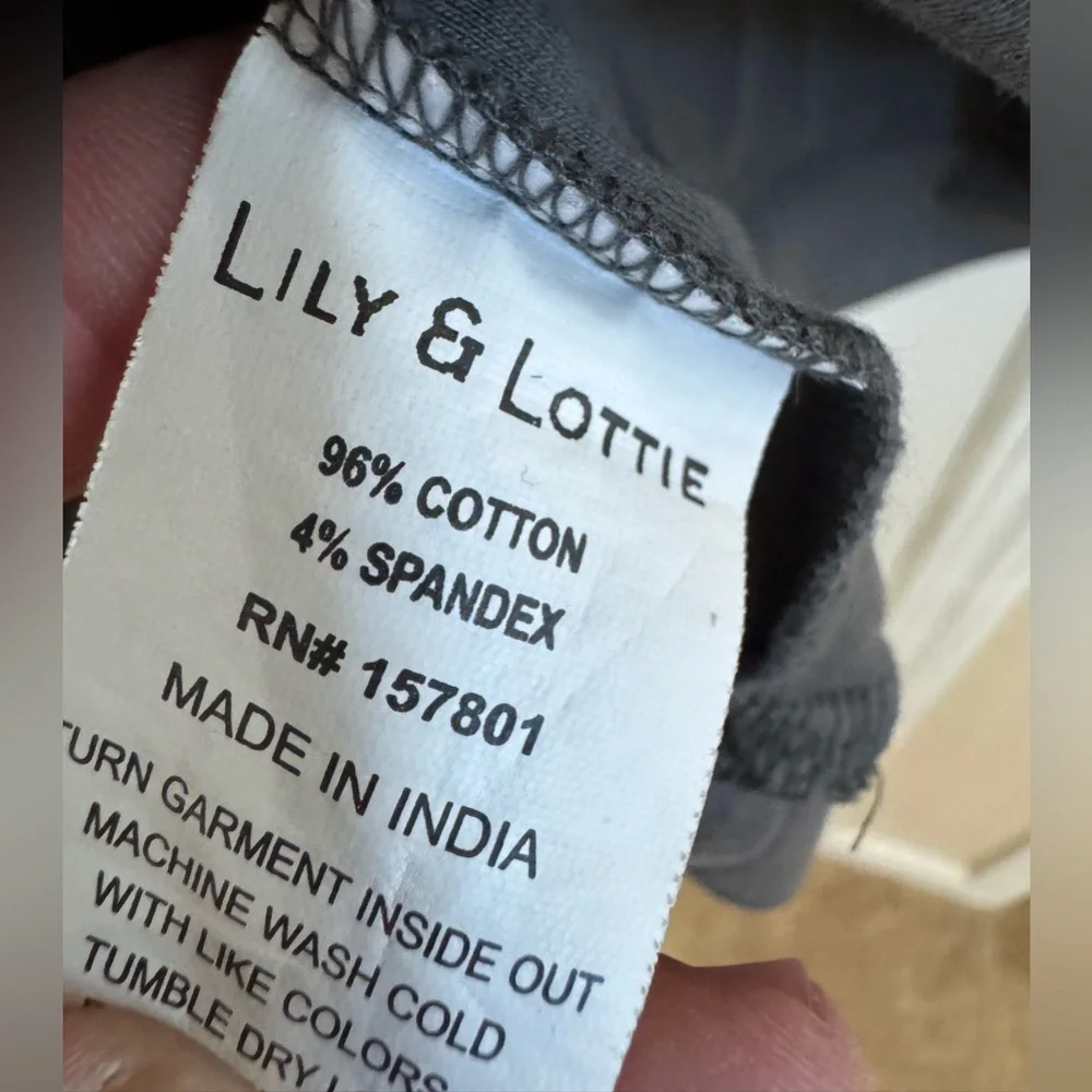 High End Lily & Lottie Gray Asymmetrical Hoodie w/ Gold Zipper Women’s S MINTY